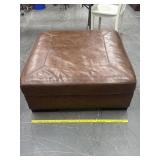Large Leather Ottoman
