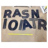 10 Vintage Heavy Metal Sign Letters