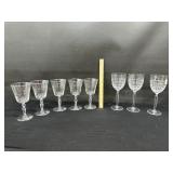 Set Of Leaded Glass Stemwear Glasses
