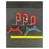 Lot Of Corner Clamps & Stanley C Clamps