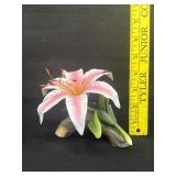 Pink & White Lily Boehm Porcelain Figurine