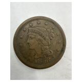 1853 Rare Coronet Braided Hair Large Cent