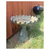 Heavy Vintage Concrete Bird Bath