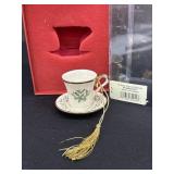 Vintage Lenox Holiday Cup & Saucer Ornament