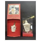 2 Lenox 2000 Holiday Retired Ornaments
