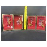 4 Gorham Retired Crystal Ornaments