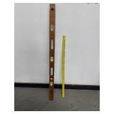 Vintage Empire Wood & Brass Level