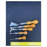 Set of Footprint Made in England Chisels