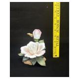 Vintage Lefton Rose On Branch Figurine