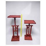 2 Hand Crafted Adjustable Height Tables