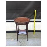 Antique 2 Tier Pie Crust Round Table