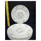 6 Haviland Limoge Vallee Dinner Plates