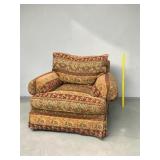 Massoud Over Stuffed Elephant Tapestry Arm Chair