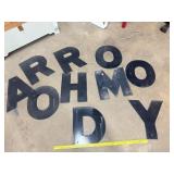 Vintage Flat Metal Sign Letters