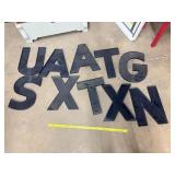 10 Vintage Heavy Metal Sign Letters