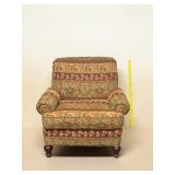 Massoud Over Stuffed Elephant Tapestry Arm Chair