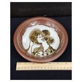 Vintage Glazed Signed Stoneware Plate