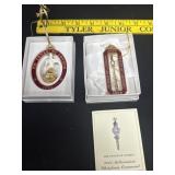2 Vintage Tower Of London Christmas Ornaments