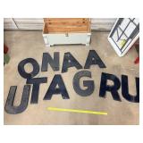 10 Vintage Heavy Metal Sign Letters