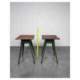 2 Local Carpenter Hand Made Accent Tables