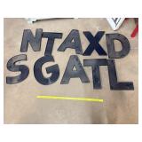 10 Vintage Heavy Metal Sign Letters