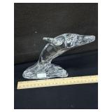 Heavy Glass Whale Sculpture