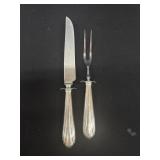 Sterling Handle Meat Fork & Knife 6 ozs