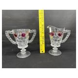 Vintage Westmoreland Glass Cream & Sugar