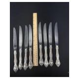 8 Gorham King Edward Sterling Handles Knives