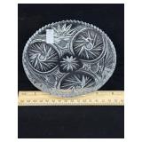 Vintage Crystal Pinwheel Sawtooth Bon Bon Dish