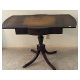 Vintage Mahogany Drop Leaf Lamp Table