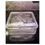Vintage Federal Glass 8 1/2' Square Dish
