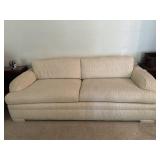 Vintage Cream Color Corduroy Style Sofa