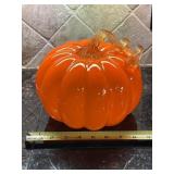 Heavy Glass Decorative Fall Pumpkin