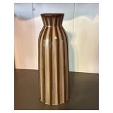 Tall Vintage Glazed Pottery Vase