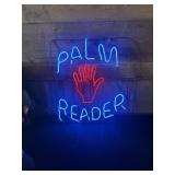 Vintage Neon Light Palm Reader Sign