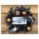 Vintage Halloween Wreath W/ Carry Case