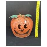 Vintage Small Hammered Metal Jack-O-Lantern