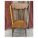 Vintage Amish Pressback Dining Table Chair