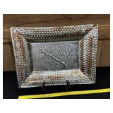 Pier 1 Decorative Glass Tray W/ Tree 23"