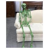 Vintage Life Size Green Skeleton Eyes Light Up
