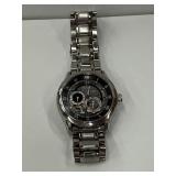 Mens Bulova 21 Jewel Skeleton Dial Watch Works