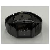 Mens Vankor Black Ceramic Quartz Watch