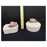 2 Provenzano Ware Trinket & Powder W/ Lids