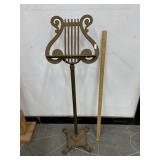 Antique Brass Harp Sheet Music Stand