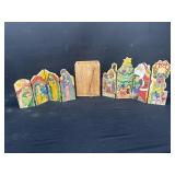 Christmas Hand Painted Table Wood Screens