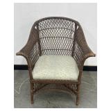 Antique American Fibre Wicker Chair
