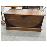 Large Antique Tiger Oak Blanket Box