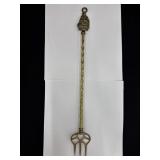 Vintage Brass Fireplace Toasting Fork
