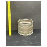 Vintage Hammered Brass Planter